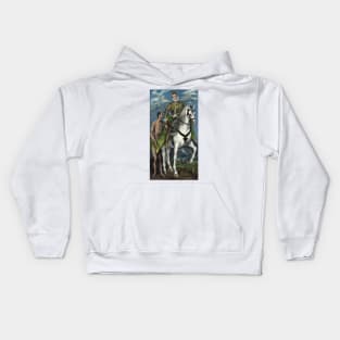 Saint Martin and the Beggar by El Greco Kids Hoodie